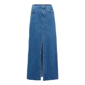 Frame Cut Off Waist Blue Denim Jean Maxi Skirt Size 29